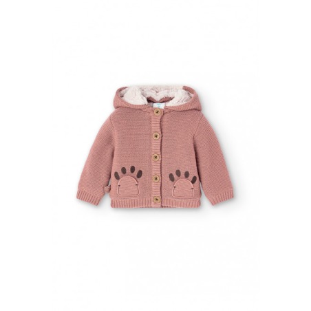 Chaqueta tricotosa con capucha bebé Boboli