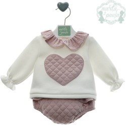 Conjunto corazón bebe niña...