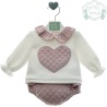 Conjunto corazón bebe niña Marta y Paula