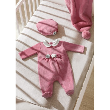 Pelele punto cálido con gorro bebe niña Mayoral
