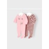 Pack 2 pijamas de punto aterciopelado bebe niña Mayoral