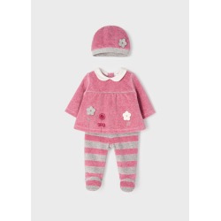 Conjunto polaina con gorro bebe niña Mayoral