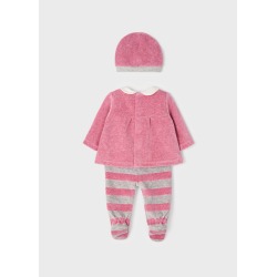 Conjunto polaina con gorro bebe niña Mayoral