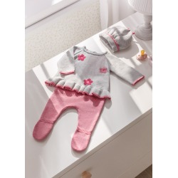Conjunto polaina tricot con...