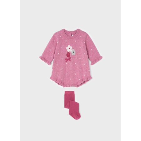 Pelele tricot con leotardo bebe niña ECOFRIENDS Mayoral