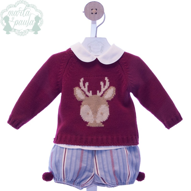Conjunto bebe 3 piezas Familia Ruiseñor