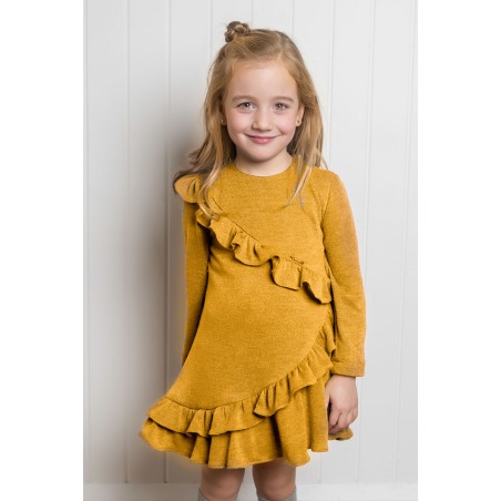 Vestido en punto con volantes Nekenia