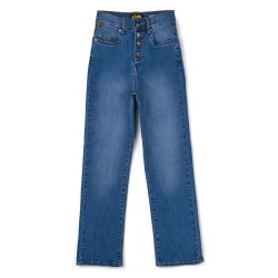 Pantalón vaquero alto niña...