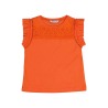 Camiseta tirantes perforado niña Mayoral