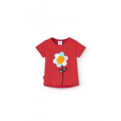 Camiseta punto "Flor" niña...