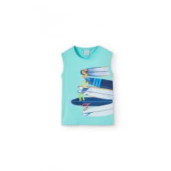 Camiseta punto sin mangas...