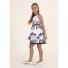Vestido con cinturón y estampado cenefa chica Mayoral