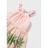 Vestido falda estampada con lino para bebé Mayoral
