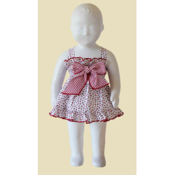 Vestido bebe con braguita estampado cerezas Anacastel