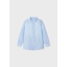 Camisa manga larga con cuello mao en lino niño Mayoral