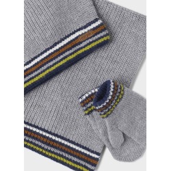 Conjunto gorro con bufanda y manoplas bebé Mayoral