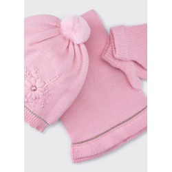 Conjunto gorro y bufanda con flor para bebé Mayoral