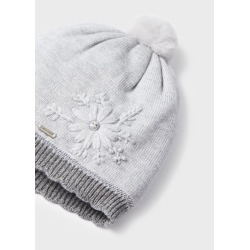 Conjunto gorro y bufanda con flor para bebé Mayoral