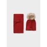 Conjunto de gorro y bufanda con lazo niña Mayoral