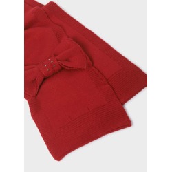Conjunto de gorro y bufanda con lazo niña Mayoral