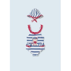 Bañador con gorro bebe niña...