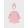 Abrigo de tricot con gorro bebe niña Mayoral