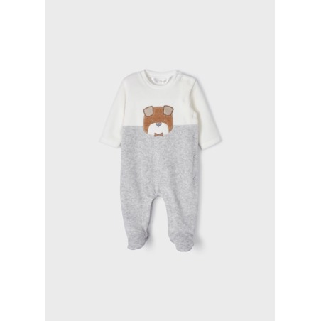 Pijama con aplique bordado bebe Mayoral
