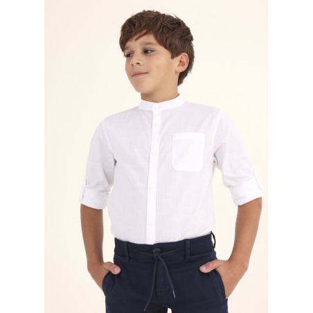 Camisa cuello mao de algodón chico Mayoral
