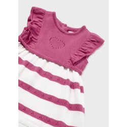 Vestido tricot de algodón sostenible bebe niña Mayoral