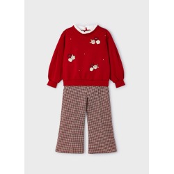 Conjunto pantalon punto jacquard niña Mayoral