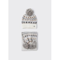 Conjunto gorro bufanda jacquard niña mayoral