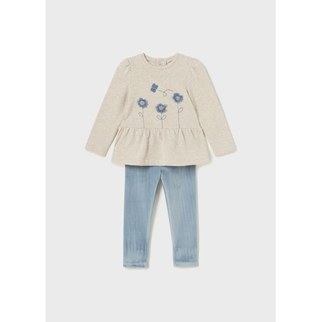 Conjunto leggings terciopelo bebe niña mayoral
