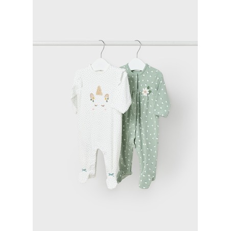 Set 2 pijamas estampados de algodón bebe niña mayoral