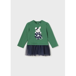 Vestido combinado tul bebe...