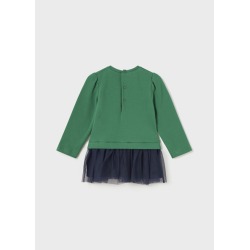 Vestido combinado tul bebe niña