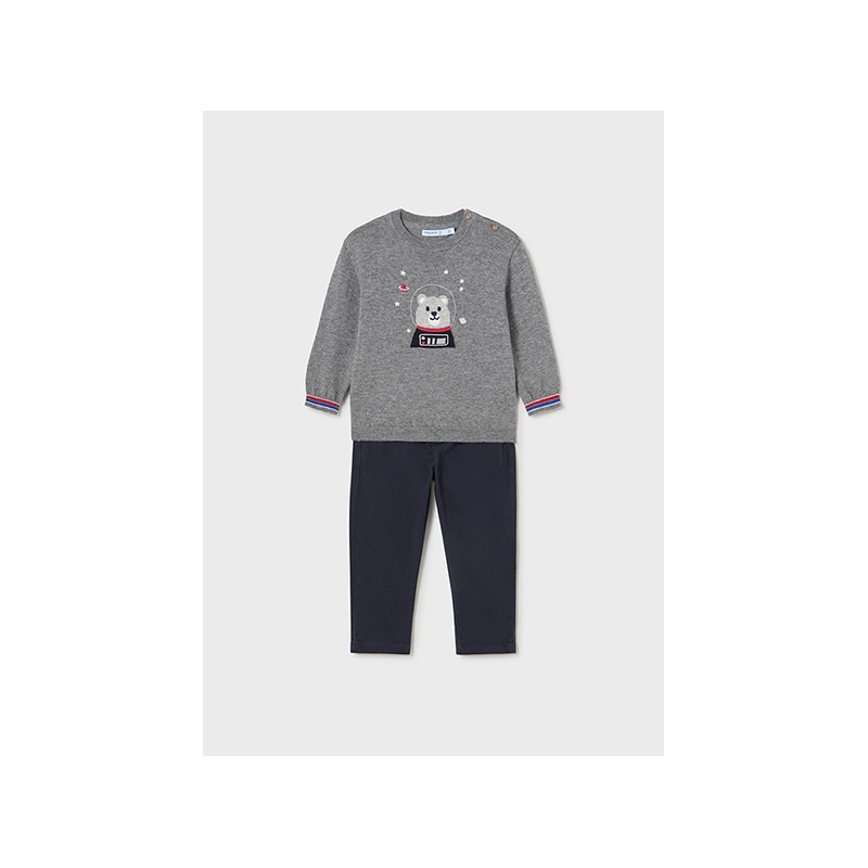 Conjunto pantalon jersey intarsia bebe niño mayoral