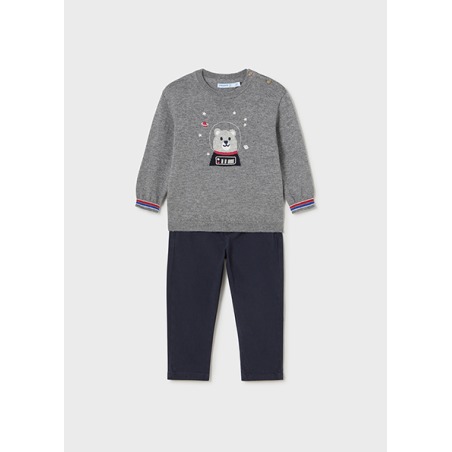 Conjunto pantalon jersey intarsia bebe niño mayoral