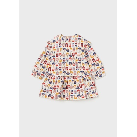 Vestido felpa estampado bebe niña mayoral