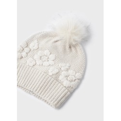 Conjunto gorro bufanda flores niña mayoral