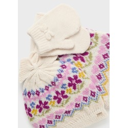 Conjunto gorro bufanda manoplas bebe niña mayoral