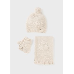 Conjunto gorro bufanda manoplas bebe niña mayoral