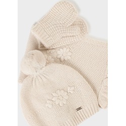 Conjunto gorro bufanda manoplas bebe niña mayoral