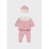 Conjunto polaina tricot y gorro bebe niña Mayoral