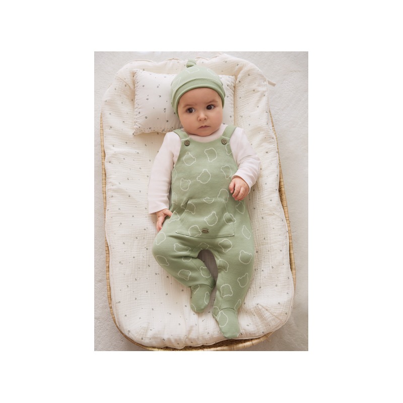 Pelele peto y gorro jacquard bebe mayoral