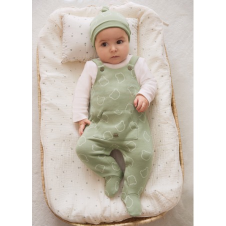 Pelele peto y gorro jacquard bebe mayoral