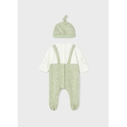 Pelele peto y gorro jacquard bebe mayoral