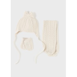 Conjunto gorro manoplas y bufanda bebe mayoral