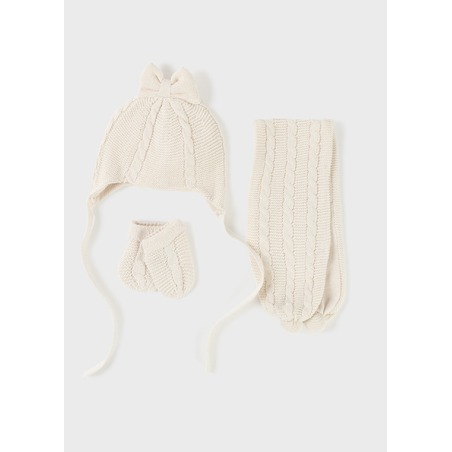Conjunto gorro manoplas y bufanda bebe mayoral