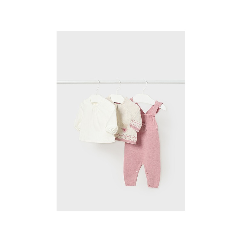 Conjunto peto tricot bebe niña mayoral