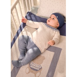 Conjunto polaina tricot...